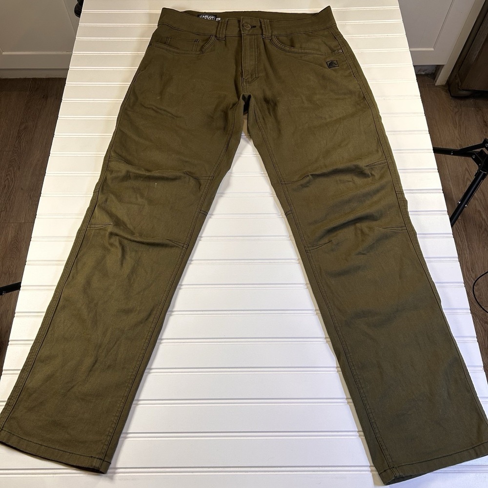 TD Apparel Carlos Ray Tactical Pants Mens 32x32(Fits 34x32) Slim Fit Khaki Olive - Picture 3 of 16